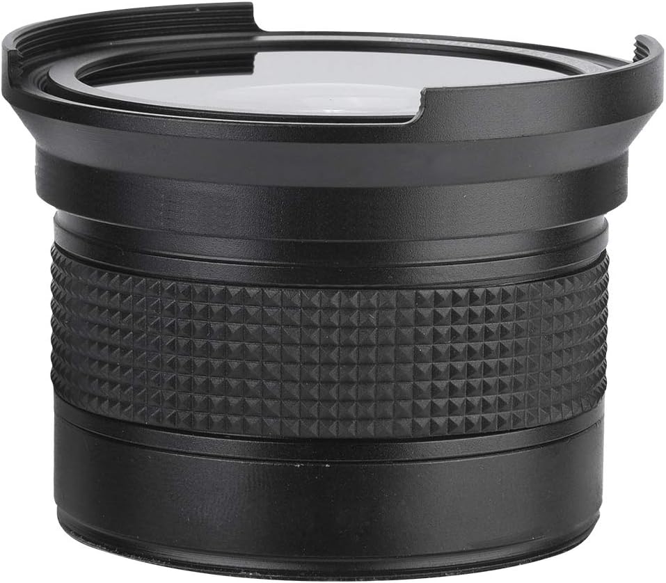 58MM Metal Fisheye Lens for DSLR Cameras with 0.35X Wide Angle Effect for Creative Photography Suitable for 58MM SLR Lenses for Indoor Outdoor Events Travel and Action Shots