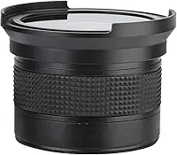 Lente olho de peixe de metal de 58 mm para câmeras DSLR com efeito grande angular de 0,35X para fotografia criativa, adequada para lentes SLR de 58 mm para eventos internos e externos, viagens e fotos