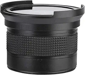 Lente olho de peixe de metal de 58 mm para câmeras DSLR com efeito grande angular de 0,35X para fotografia criativa, adequada para lentes SLR de 58 mm para eventos internos e externos, viagens e fotos
