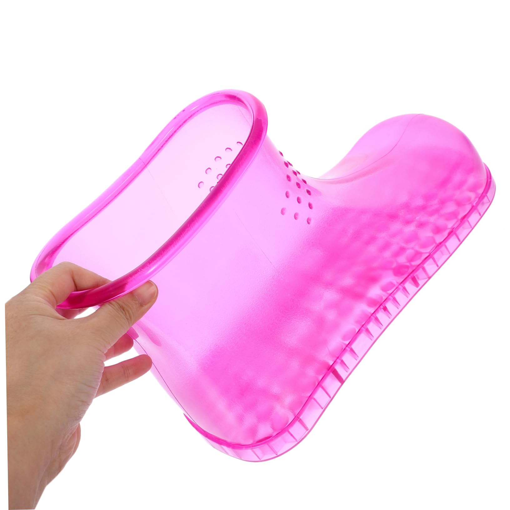 Hohe PVC Fußbadschuhe für Füße bis Größe 45, 1 Paar, Rosenrot
