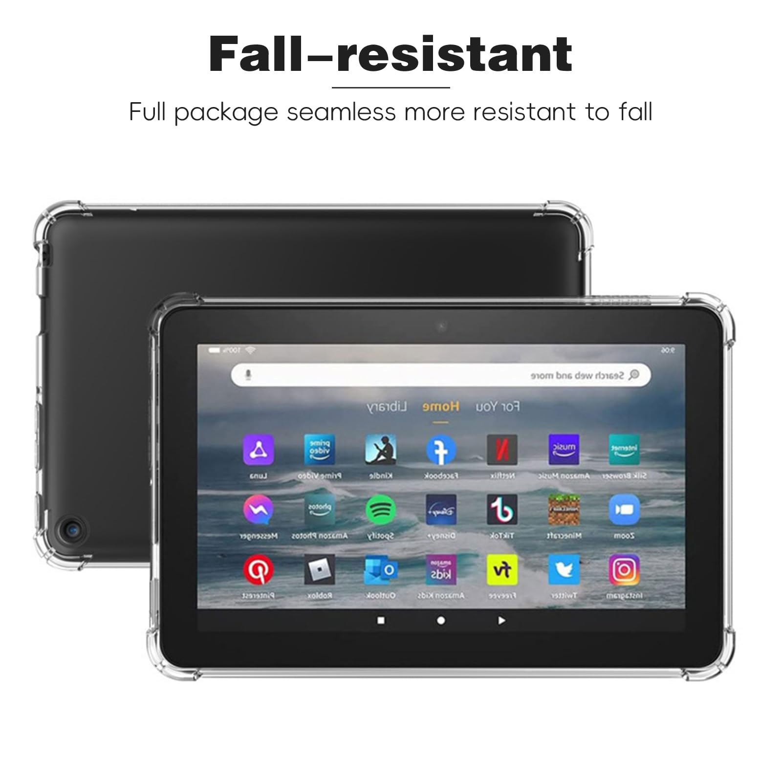 SSKHE Etui na Kindle, przezroczyste etui do 6" Kindle 11 generacji 2022 (model C2V2L3), lekkie i odporne na zarysowania silikonowe etui