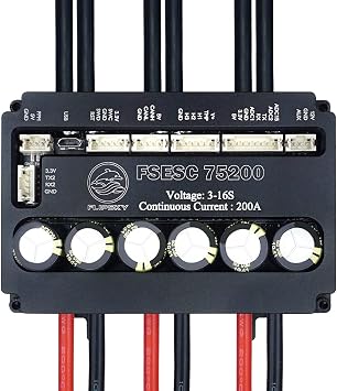 FLIPSKY FSESC75200 75V High Current 200A ESC Base On Vesc with Aluminum Heatsink for E-Foil Fighting Robot Surfboard AGV Robot