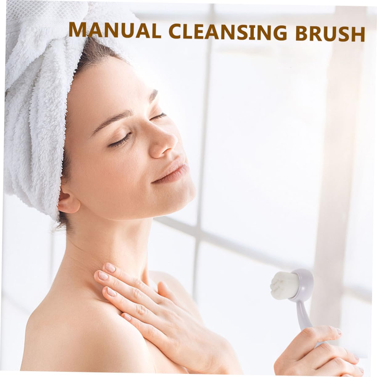 SOESFOUFU Deep Cleansing Face Scrubber Exfoliating Brush Soft Bristles Face Wash Brush Ergonomic Handle for Clean Skin