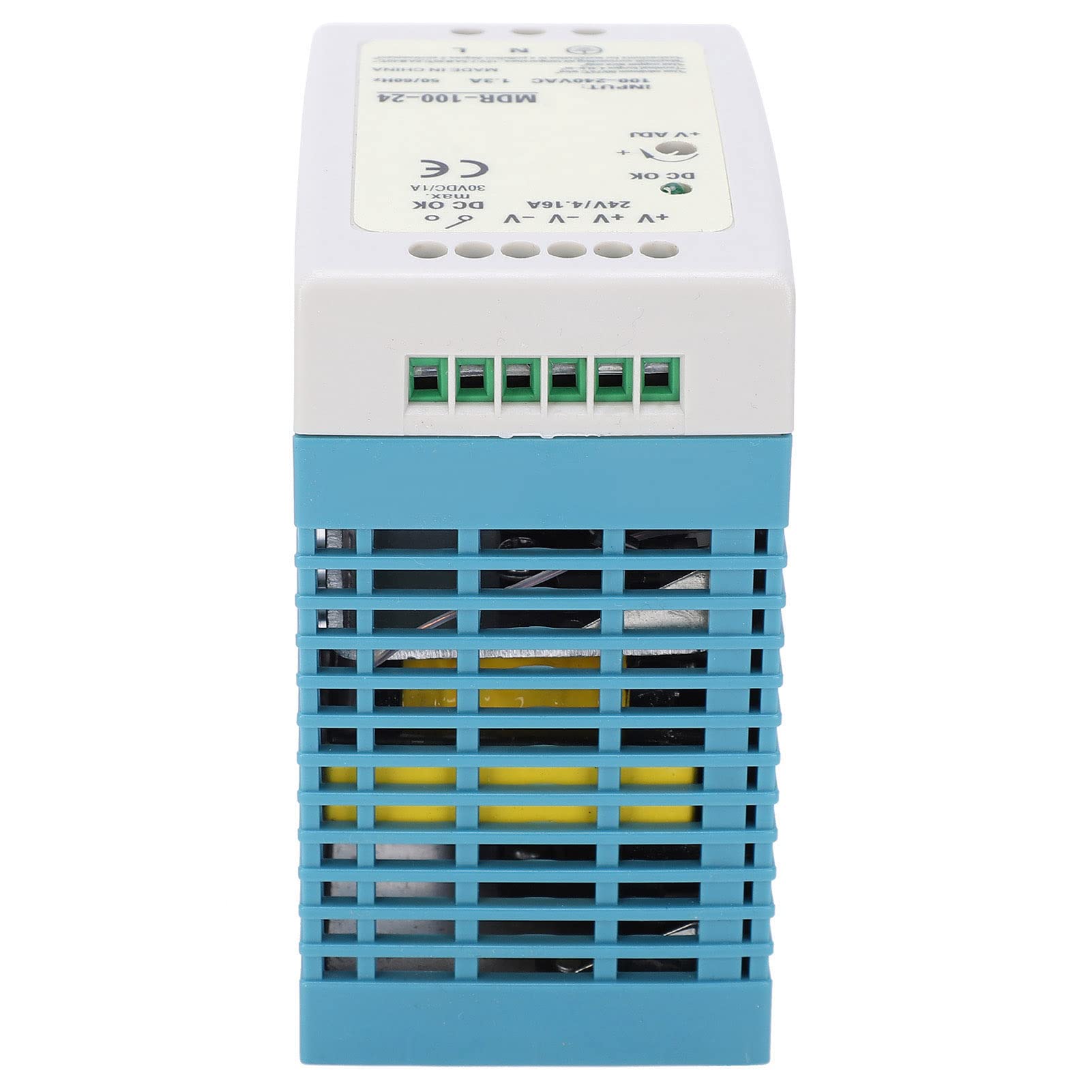 Generic Alimentation à Découpage sur Rail DIN, Alimentation ABS de qualité Industrielle MDR 100 24 24 V 4 A, Protection Contre Les Surchauffes et Les Surtensions pour Armoire de Commande Domestique,