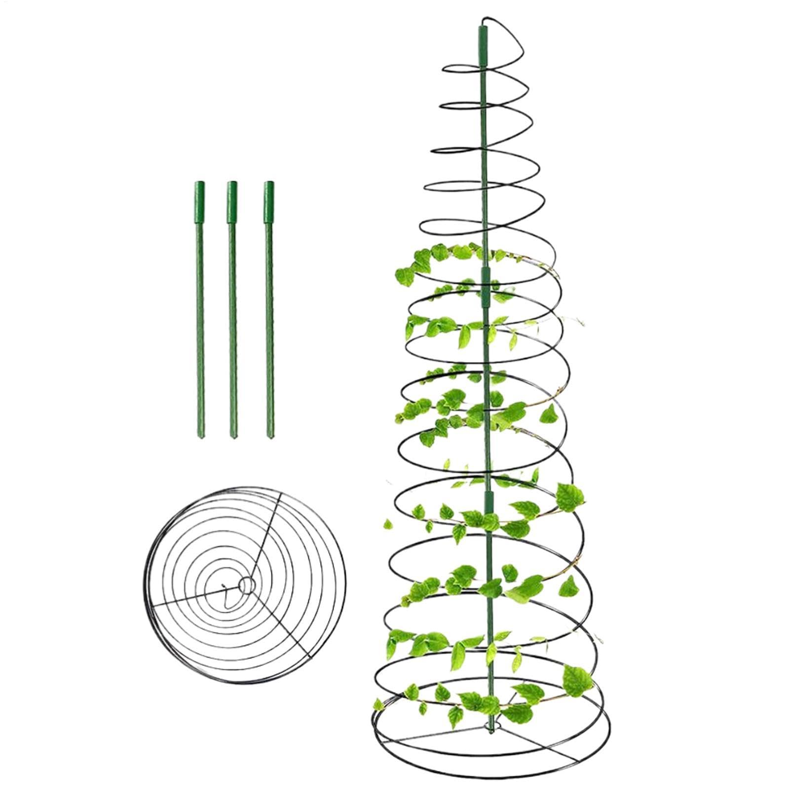 Enrejado de jardín para plantas guía soporte en espiral antioxidante para tomates en macetas de balcón