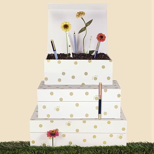 Miniatura 9 de Kate Spade New York Bolígrafo de tinta negra con caja de regalo reutilizable, bolígrafo de oficina profesional para mujeres, acepta repuestos