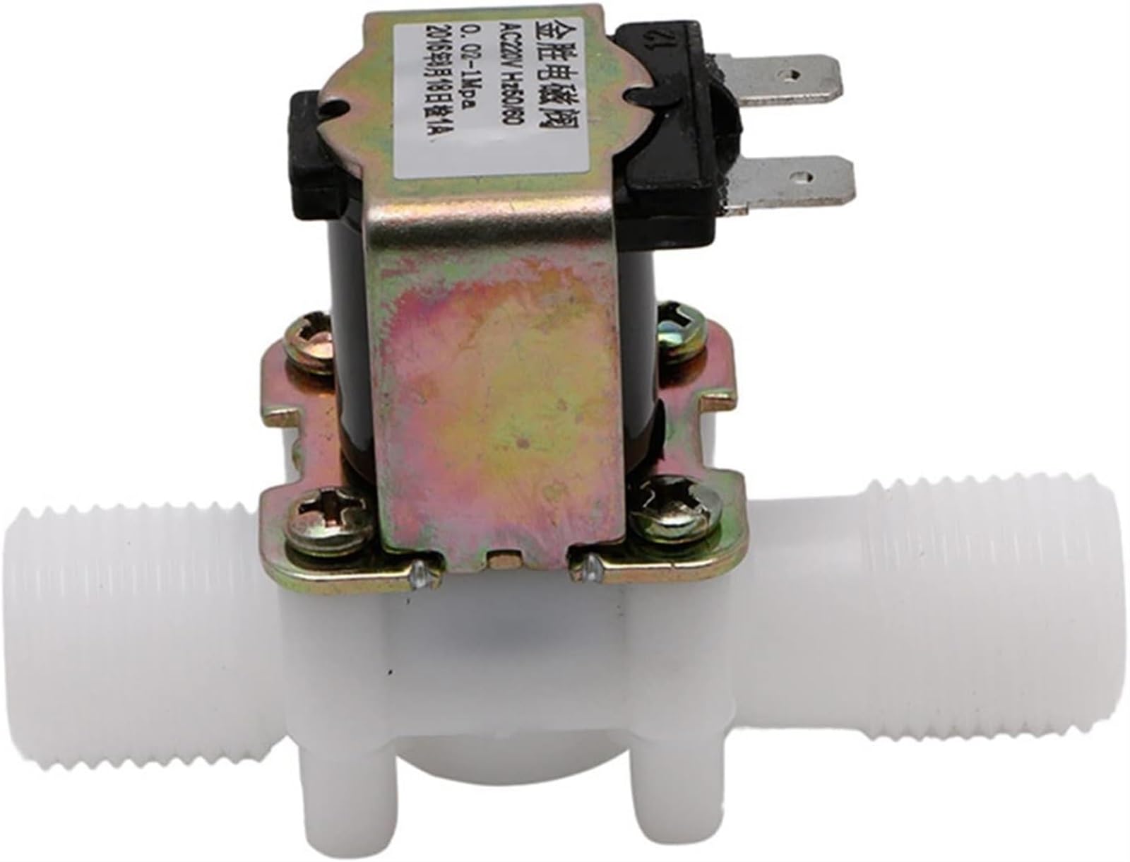 YPEZASDLW 12 24 220V Electric Solenoid Valve Magnetic DC N/C Water Air Inlet Flow Switch 1/2 Inch 1pcs(220 Volt)