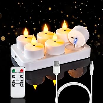 Amazon.com: Homemory Rechargeable Tea Lights Flameless