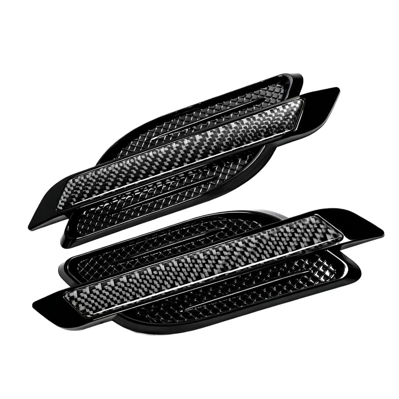 R-timer 2 Pcs Car Side Fender Vent Trim for BMW X5 E70 X5 M X5 M50d 2007-2012, Side Air Flow Grille, Decorative Wing Spoiler Decor Sticker