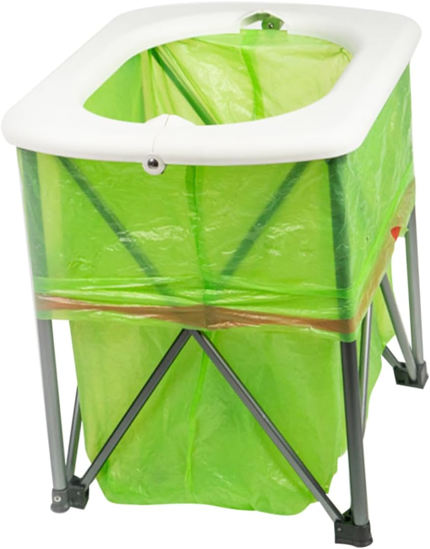 BESPORTBLE Outdoor Emergency Folding Toilet Lightweight Sturdy Portable Toilet for Camping Hiking Fishing Travel Convenient Design for Road Trips and