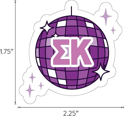 Miniatura 2 de Sigma Kappa - Hoja de calcomanías de vinilo de diseño occidental con diseños con licencia oficial, adhesivo extraíble, 10 calcomanías por hoja, por