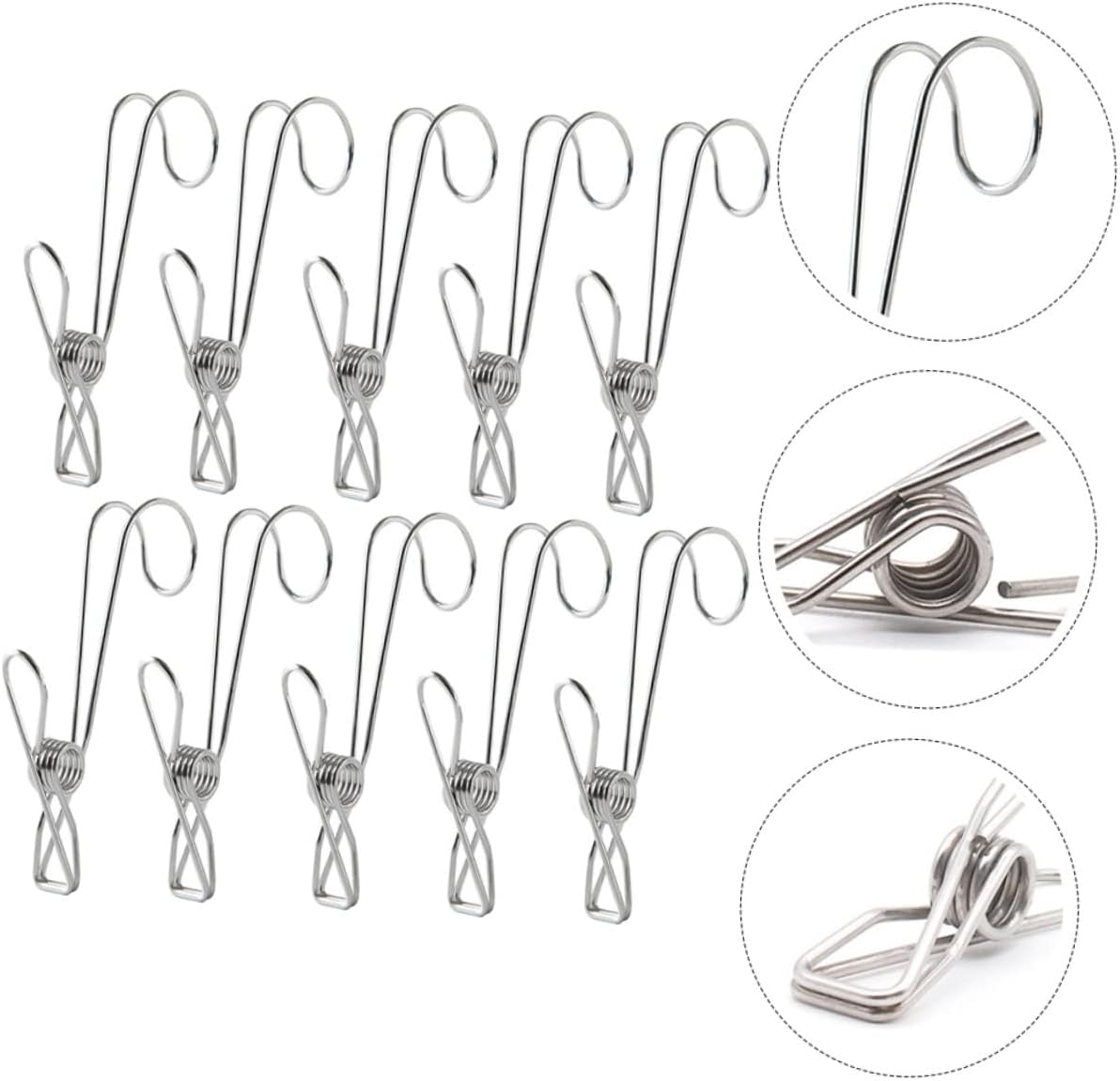 Clothes Pegs for Washing Line 40 pcs Hook Clip Clothes Pegs Clothespin Hanger Hooks Clip Hooks