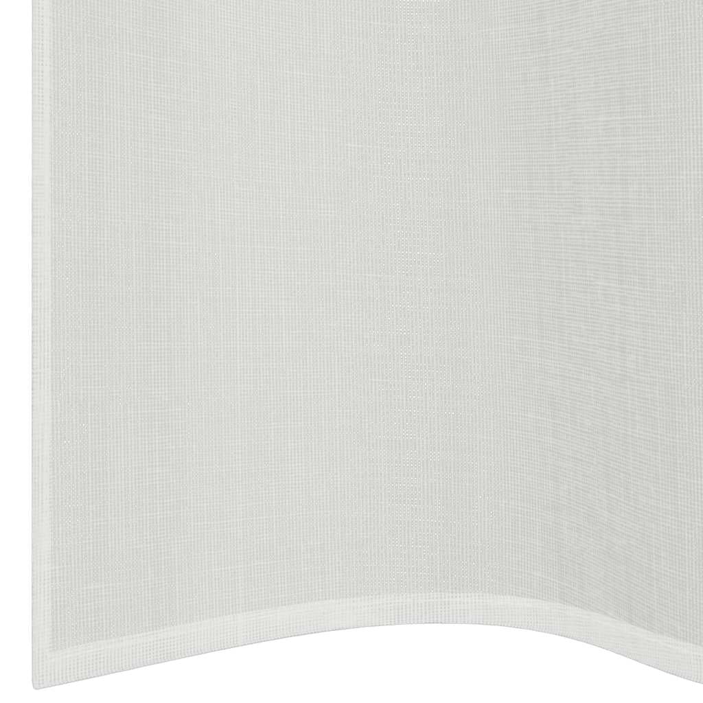 Voile Vorhänge mit Ösen 2 Stück Weiß 140x225 cm 100% Polyester semi-transparent lichtdurchlässig Sichtschutz Wohnzimmer Schlafzimmer Küche