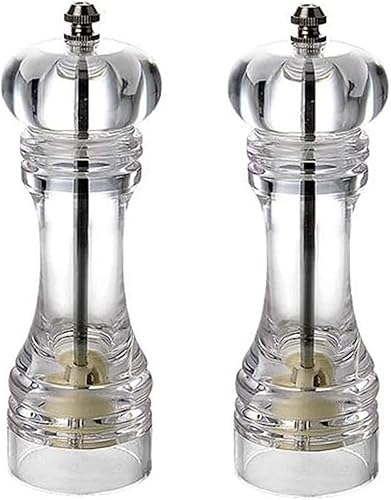 Molinillo de pimienta y pimienta, molinillo de cerámica, perfecto para sal y pimienta del Himalaya, molinos ajustables, molinos de pimienta fina