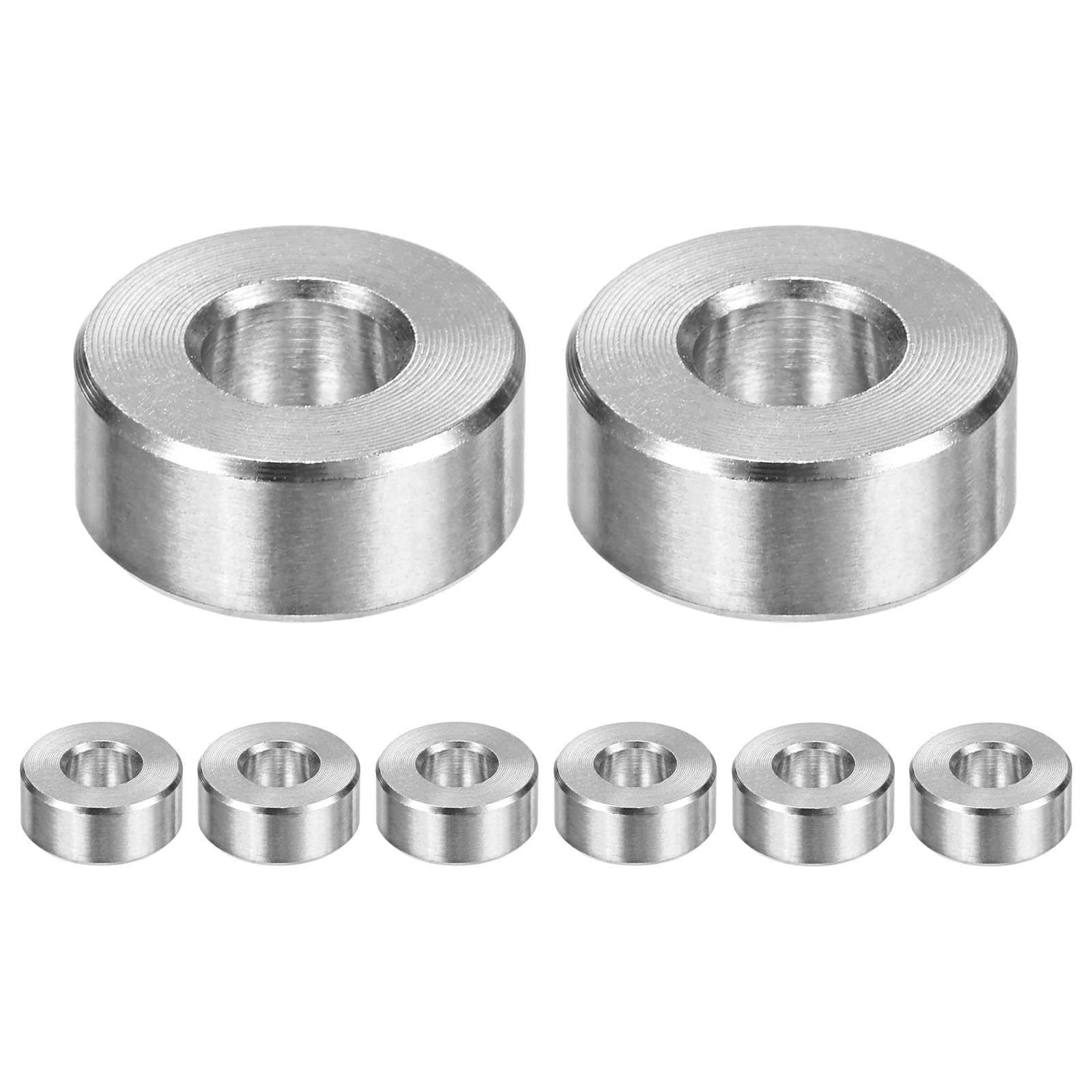 M METERXITY 8PCS M6 304 Stainless Steel Spacers 6mm ID x 14mm OD x 6mm l Metal Screw Standoff Bushing Plain Finish Round Spacer 304 Stainless Steel for Screws Bolts Silver