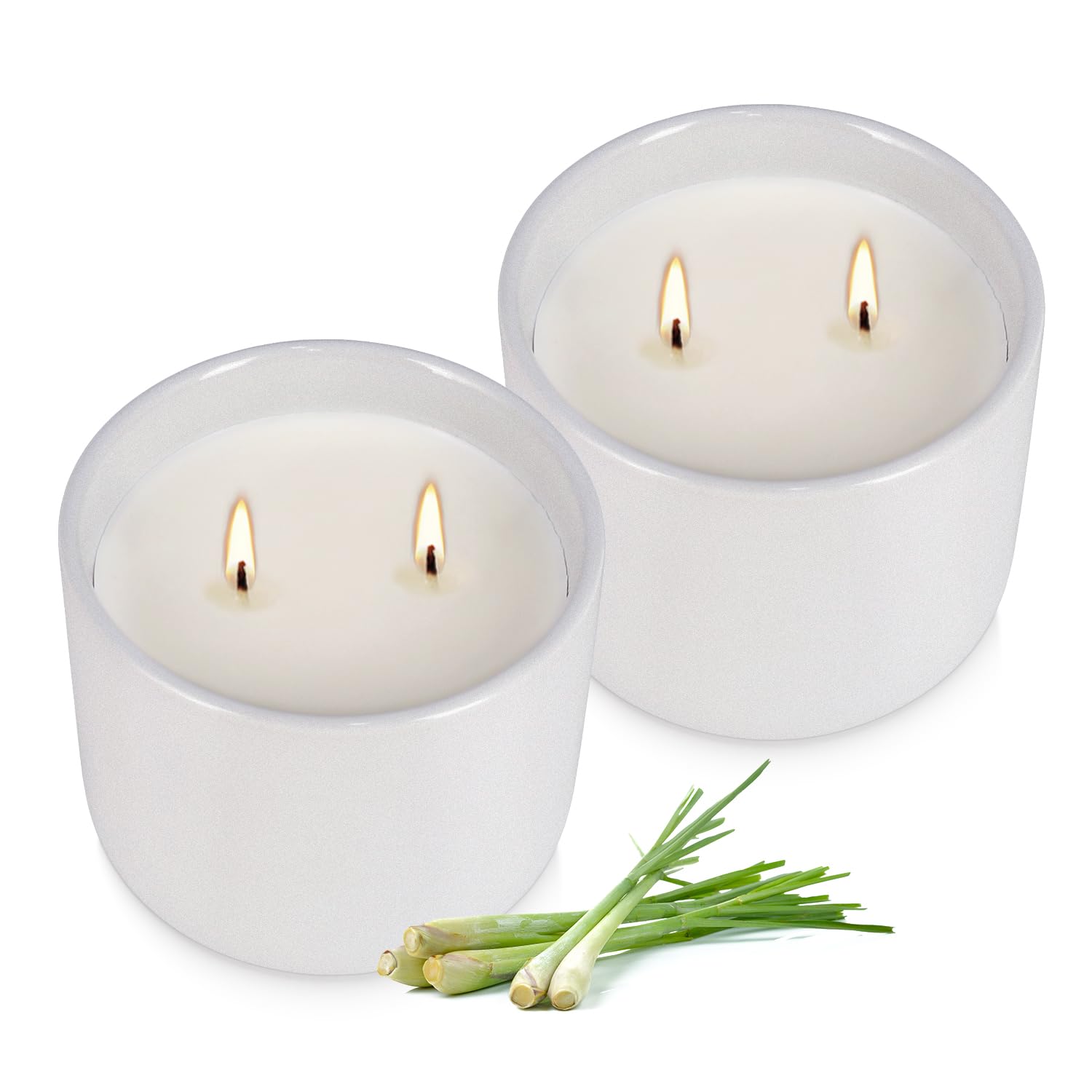 Wfmolcand Citronella Candles in Ceramic Jars