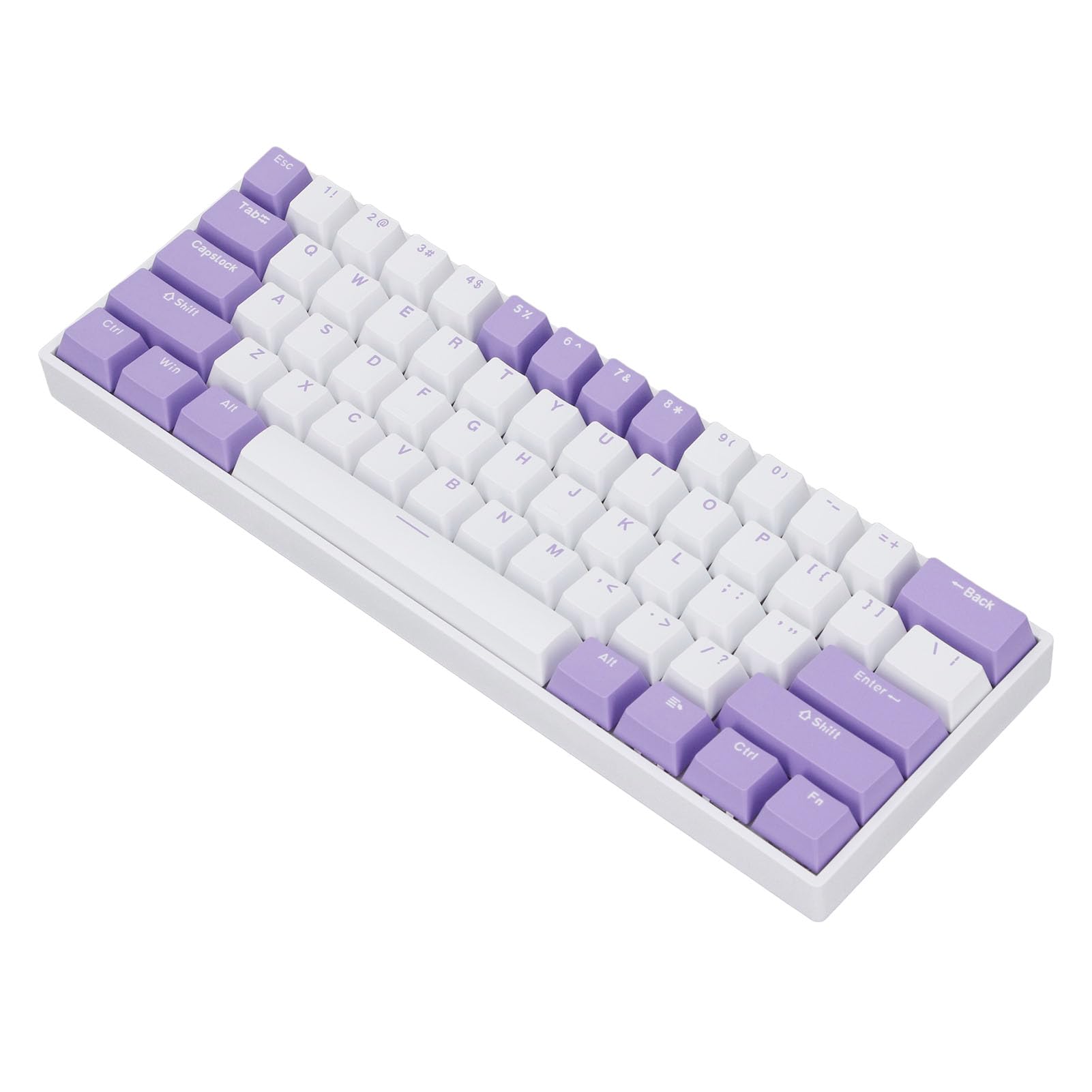 Tastiera Meccanica Wireless a 61 Tasti Tastiera da Gioco Retroilluminata RGB Compatta per Ufficio Domestico Bianca
