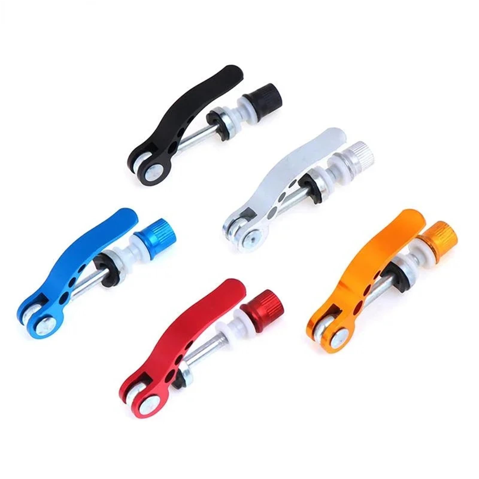 Vite a sgancio rapido per morsetto sedile 5 Pezzi Mountain Bike QR Tool MTB Bicicletta Tubo Sella Morsetto Vite Leva Di Sgancio Rapido Ciclismo Bici Da Strada Universale(Silver)
