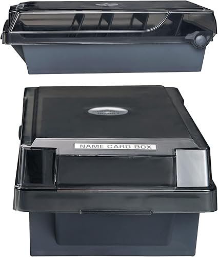 Miniatura 7 de HUIOP Tarjetero para tarjetas de presentación, tarjetero para escritorio con divisores y pestañas de índice para hombres y mujeres (capacidad de 500