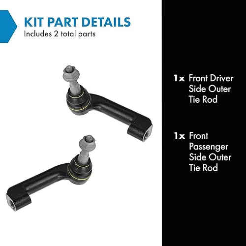 Miniatura 85 de TRQ Juego de barras de acoplamiento exteriores compatibles con Chevrolet Cruze Volt 2016-2019