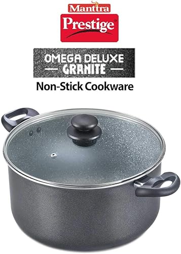 Miniatura 4 de Manttra By Prestige Omega Deluxe - Olla de granito (11.0 in, con tapa de cristal, 8,5 litros)