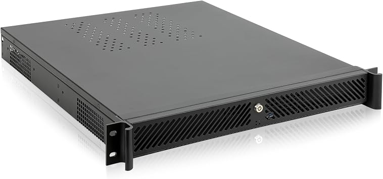 RackChoice ATX/MicroATX/Mini-ITX 1.3U D=20 Rackmount Server Chassis support 1* 5.25" + 1 * 3.5"Externall. +2*3.5" fix. / USB3.0 with 2.0 adapter Support 1U or 1U Flex PSU need adapter bracket