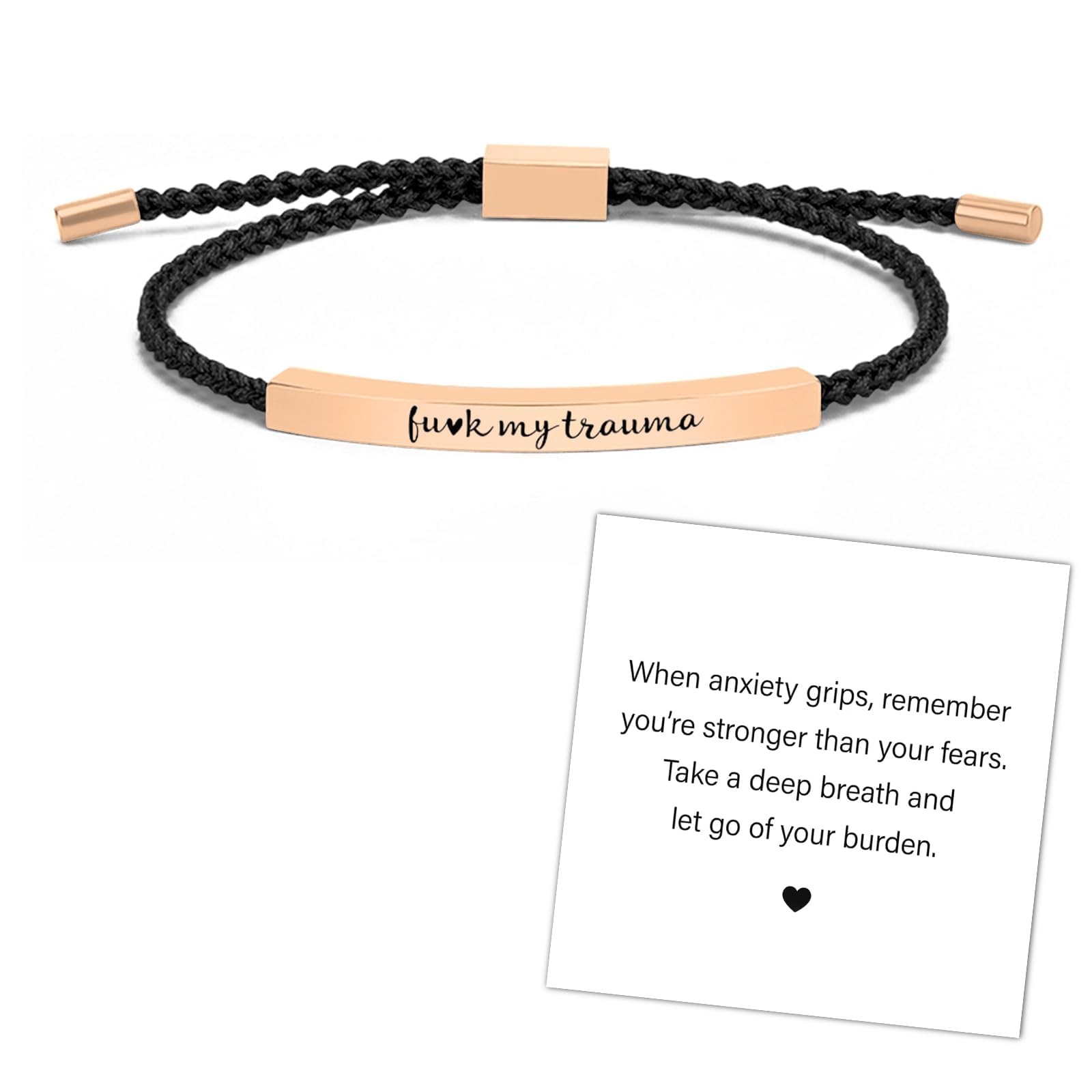 LIU JUN Let Them Bracelet for Women, Adjustable Braided Stainless Steel Engraving Inspirational Let Them Bracelet Gifts Jewelry