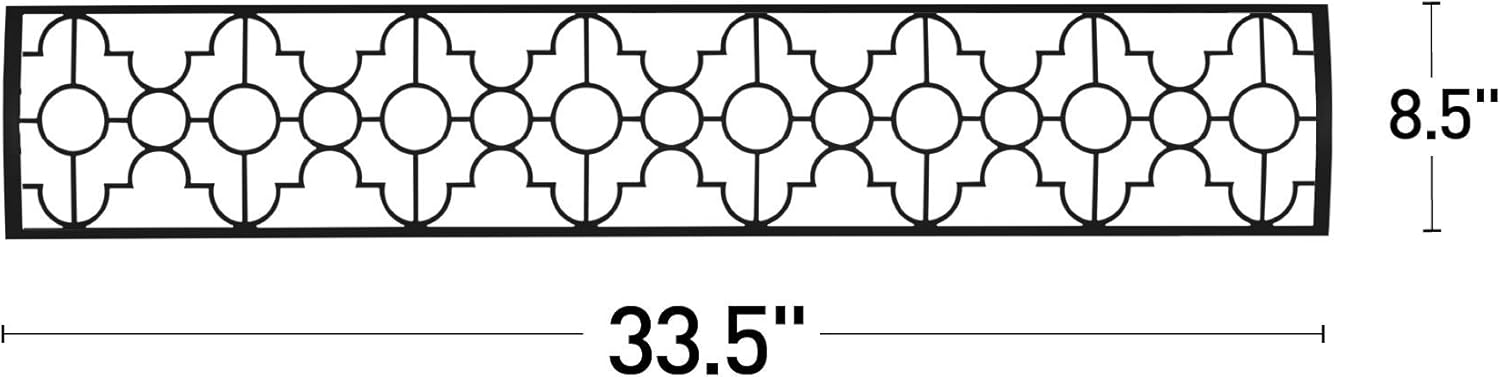 Infratech Mediterranean Motif Upgrade Kit for 39” Heater & Dual Element End Cover - Black Finish