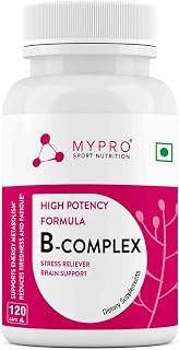 Mypro Sport Nutrition Vitamin B Complex, High Potency Formula Vitamins Heart Health-Nervous System Support-Supports Energy... Price In India