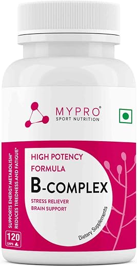 Mypro Sport Nutrition Vitamin B Complex, High Potency Formula Vitamins Heart Health-Nervous System Support-Supports Energy...