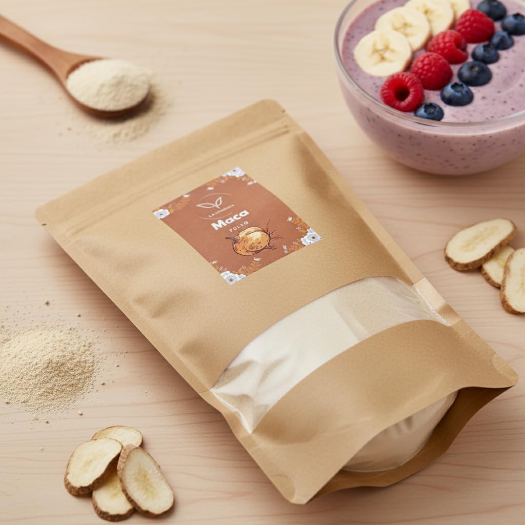 Maca (Lepidium meyenii) getrocknet lose 1000 g – für Kräutertees, 100% natürlich, ohne Zusätze – La Herbera