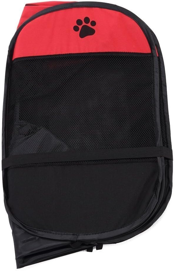 Pop Up Tent Pet Playpen Carrier Dog Cat Puppies Portable Foldable Durable Paw Kennel Brown S : Kitchen & Dining