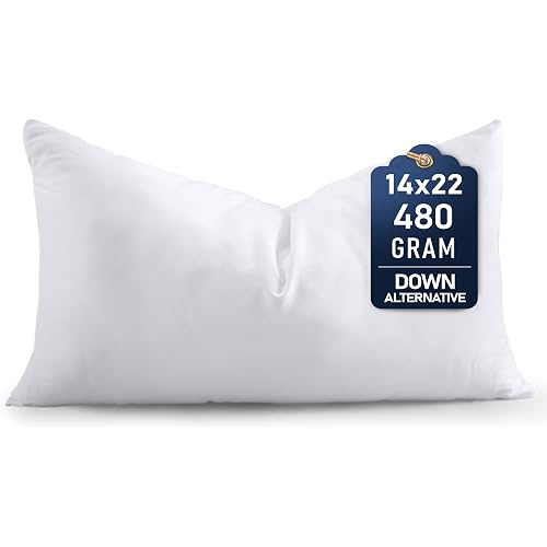 Utopia Bedding Throw Pillows, 14x22 Pillow Inserts, Pack of 1, White