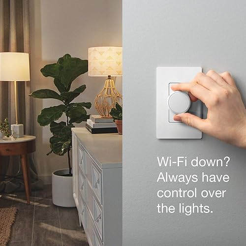Miniatura 7 de Lutron Aurora Smart Bulb Dimmer Switch for Paddle Switches for Philips Hue Smart Bulbs Z3-1BRL-PKGD-WH White