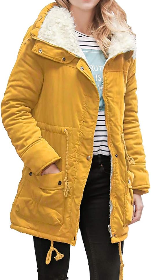 Damen Winterparka Lang Mit Fleece-Futter - Super Warm & Wasserabweisend