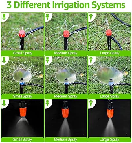 Drip Irrigation Kit, 30M Garden Irrigation System Plant Watering Devices Self Watering System for Plants Lawn Patio Raised Bed Automatic Irrigation Equipment with Adjustable Nozzle Sprinkler Sprayer