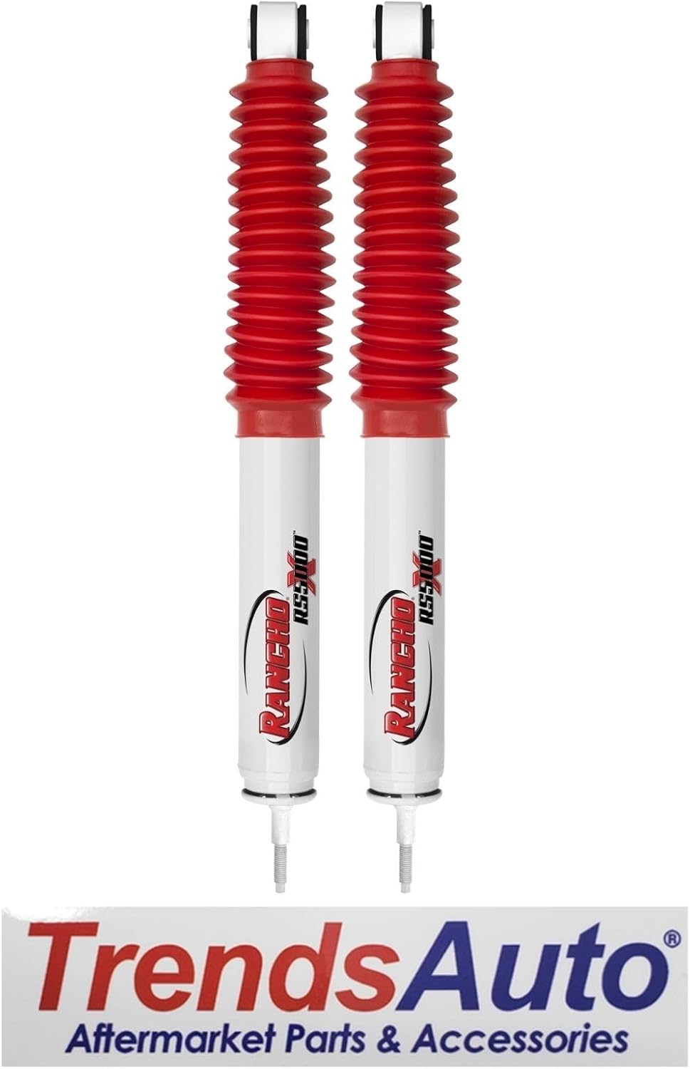 Pair of Rancho RS5000X Series Front Shocks fits 1994 1999 Ram 2500 4WD with 0” Lift & 8,800 lb. Gross Vehicle Weight | Improves Handling & Performance | Includes TrendsAuto Decal