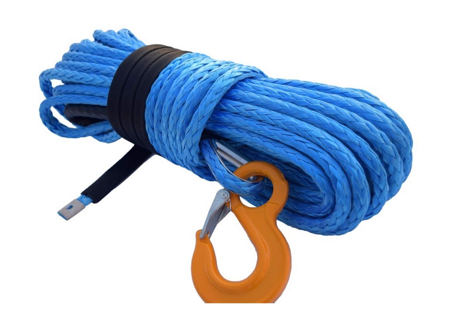 Winch Rope, Blue 12mm*30m Kevlar Winch Cable,Synthetic Rope, Extension,Recovery