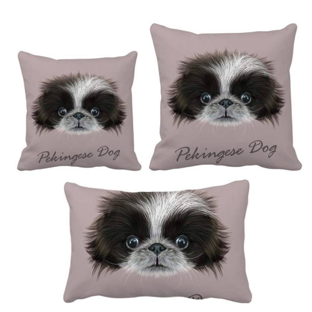 Housse de coussin noir et blanc pour animal domestique DIYthinker
