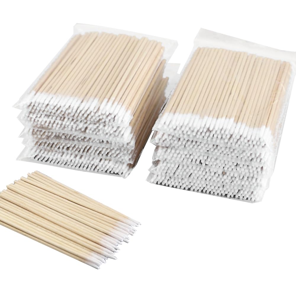 1000 Count Pointed Cotton Swabs, Cotton Swabs Pointed Tip, Cotton Swabs Bamboo Sticks, Bulk Cotton Swabs for Eyebrows, Eye Makeup, Nails, Lips, Face Makeup