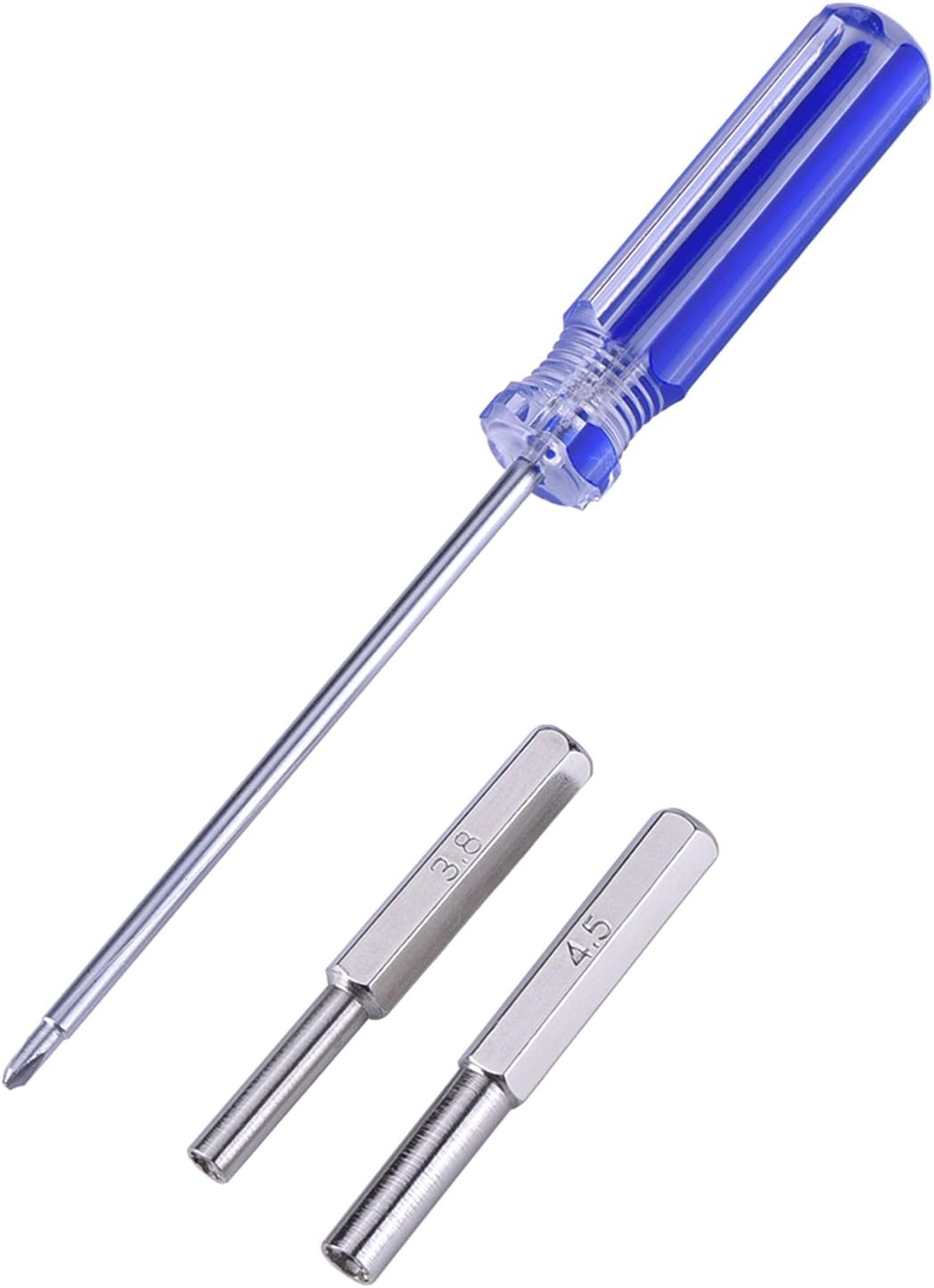 Blulu 3.8mm 4.5mm Security Bit Screwdriver Tool for NES SNES N64 Cartridges Systems, with 2.5 Trigram Screwdriver