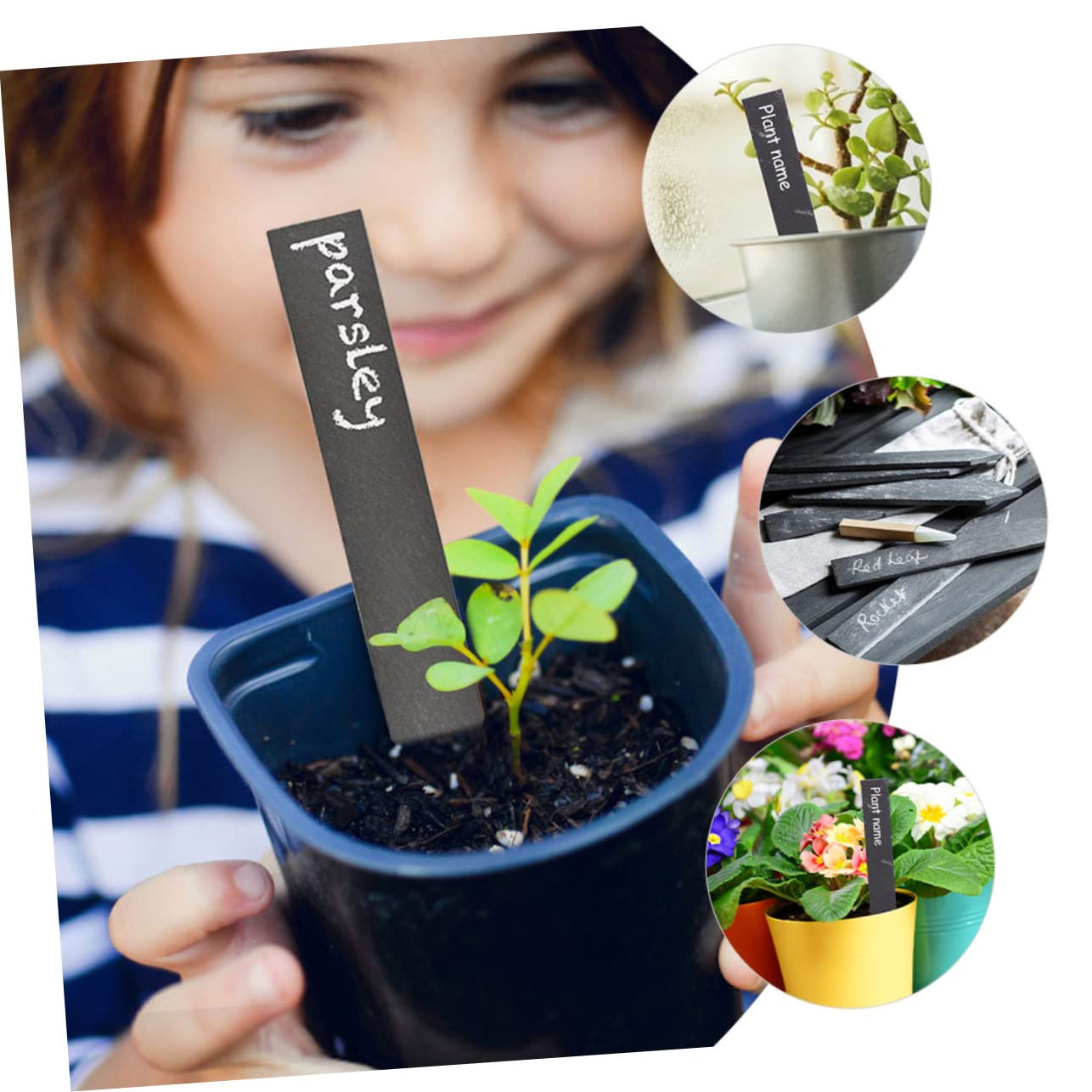12 Stück Schiefer-pflanzenschilder Pflanzenmarkierungen Gartenstecker Gartenornamente