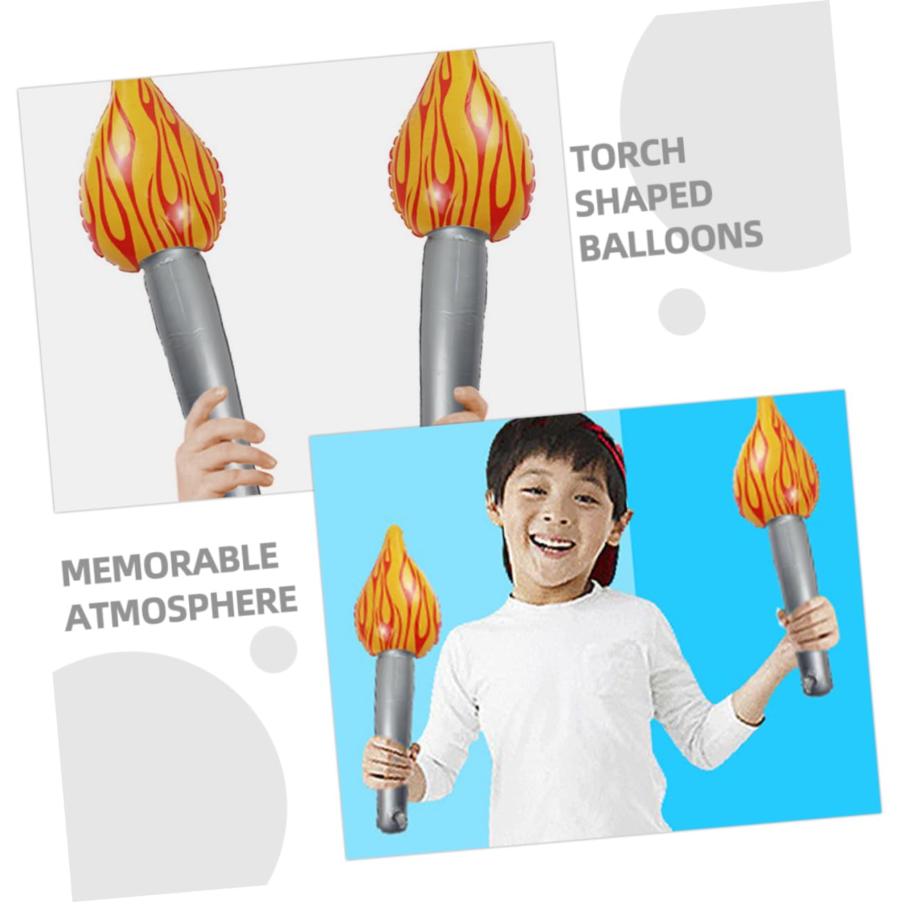 Toddmomy Torche Gonflable Jouet De Torche Artificielle Accessoire De Torche De Sport Accessoire De Torche De Simulation Jouet Torche Gonflable Feu Gonflable PVC