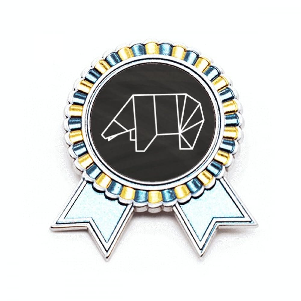 Broche ours géométrique Origa Bear en métal taille M une idée cadeau originale