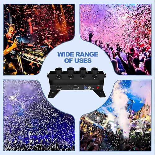 Lanciatore di coriandoli elettrico, cannone a 4 colpi con telecomando/controllo DJ per feste, matrimoni, spettacoli sul palco, discoteche, club