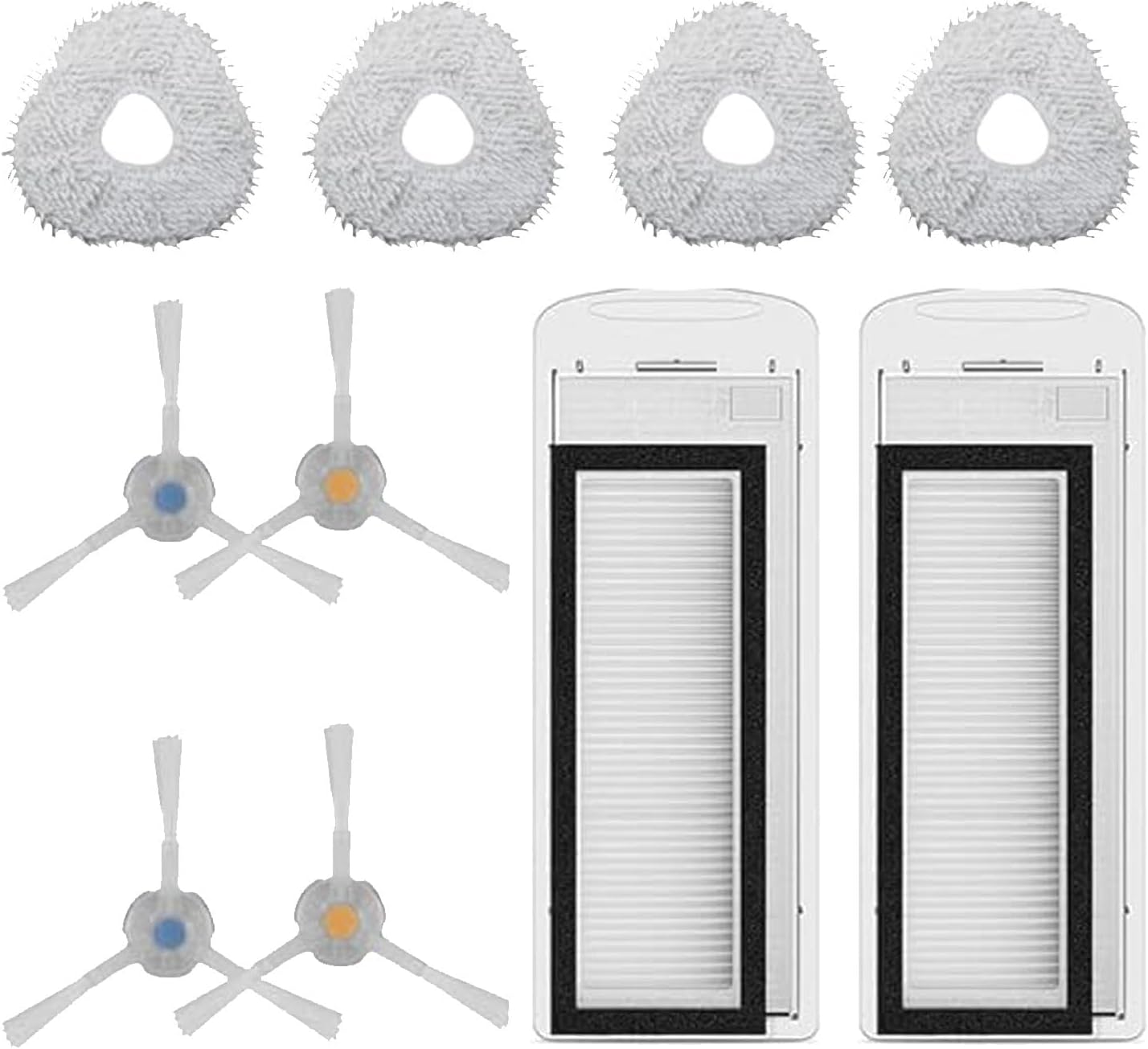 Replacement Parts Compatible with Narwal T10: Accessories Kit for Narwal T10 Robot Vacuum Cleaner, Side Brush Hepa Filter Mop Pads Spare Parts