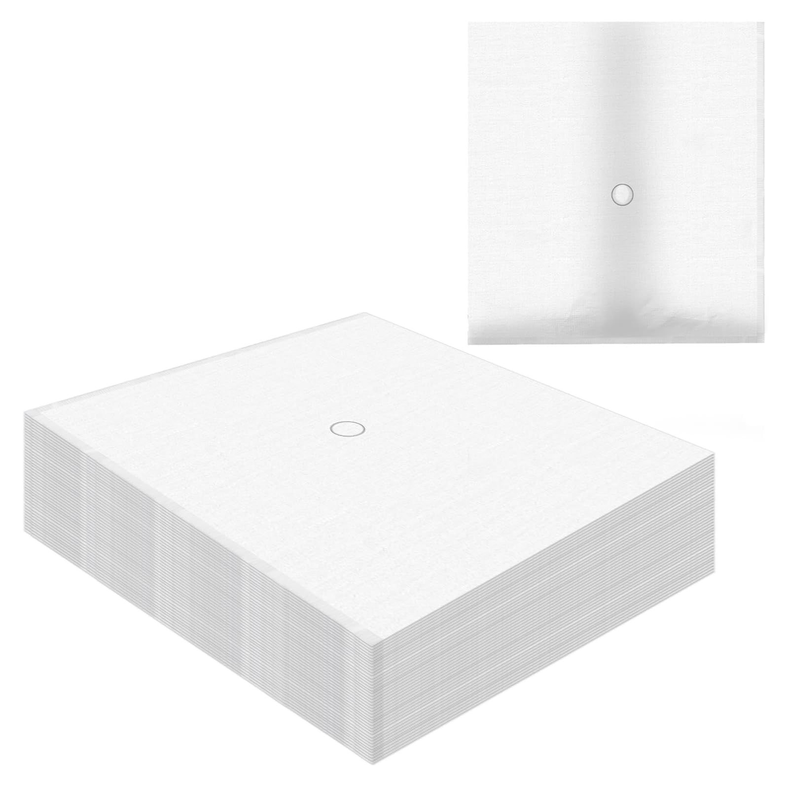 Photo 1 of 100 Pcs Fryer Filter Paper Envelope Style - 18.5x20.5" with 1.5" Hole, Compatible with Pitco PP10613 Filter for Commercial Deep Fryers (Restaurants, Food Trucks, Hotels)