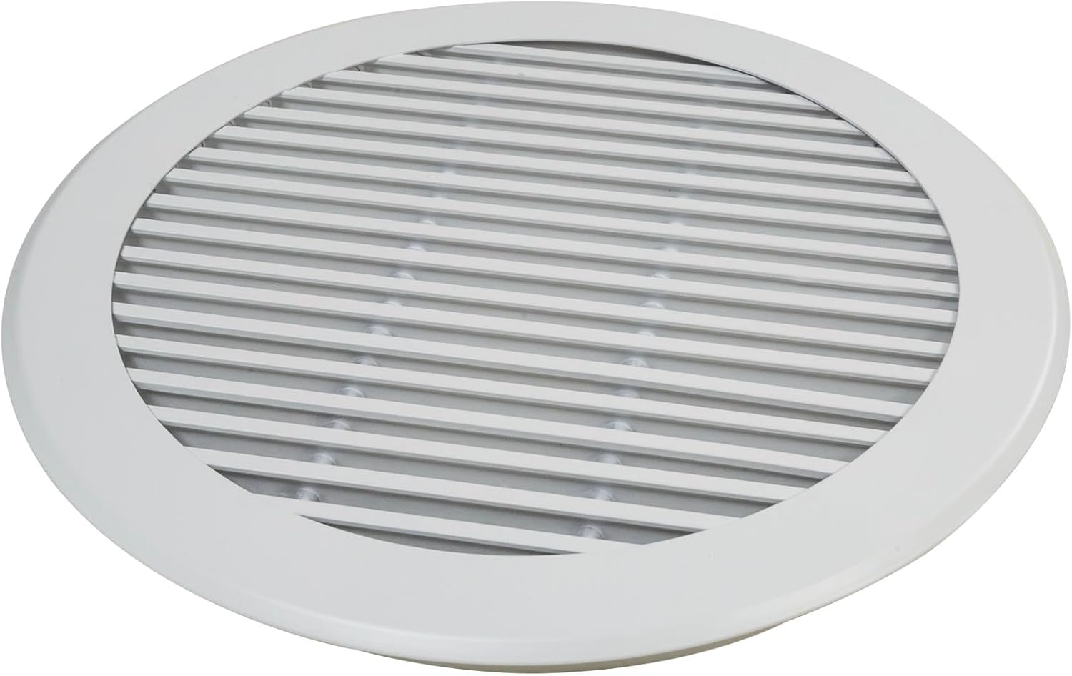 Round Ceiling Diffuser for Bathroom Kitchen Garage Duct Ventilation Use for Ceiling & Walls HVAC White Gable Grille Aluminium Register Circular Outlet Roofing Soffit Vent (16 Inch Neck Size)
