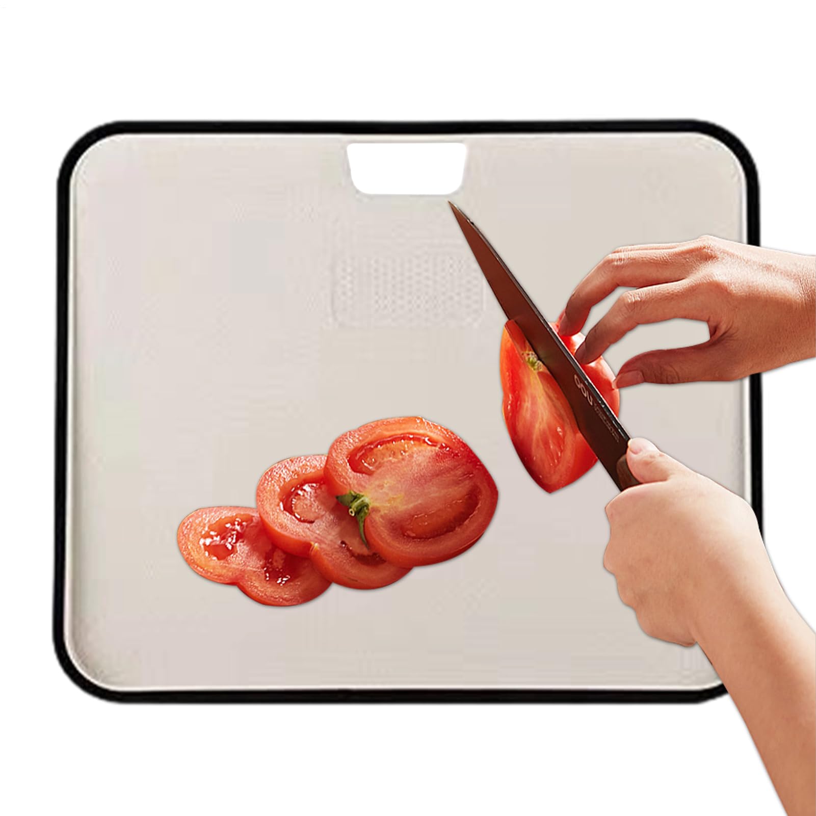 Planches à découper de cuisine double face avec poignée et bac récupérateur de grande taille