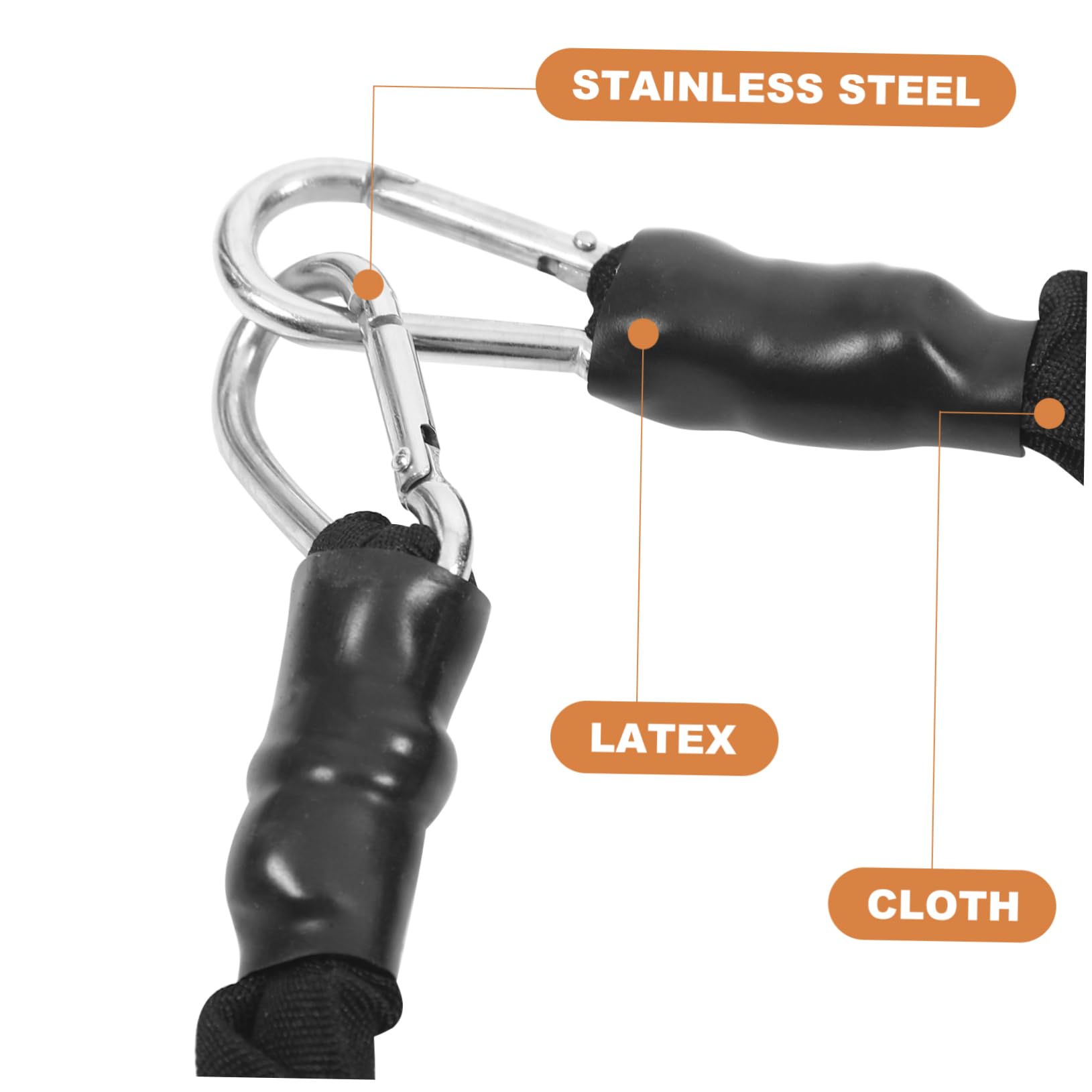 Set di Bande Elastiche di Resistenza Fitness per Allenamento | Cavigliere da Allenamento Portatili, Tessuto a Griglia Nero, per Casa e Vacanza